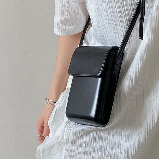 Arras 여행용 미니 크로스백 핸드폰 가방 심플 단색 폰가방 남자 여자