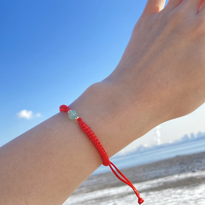 다시 찾은 건강 팔찌 천연 옥 골드볼