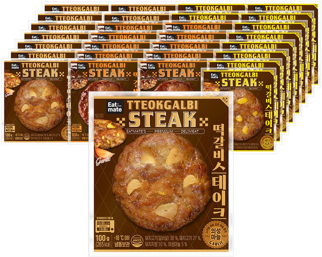 [랭킹닭컴] 잇메이트 떡갈비 스테이크 3종 혼합, 100g, 30개