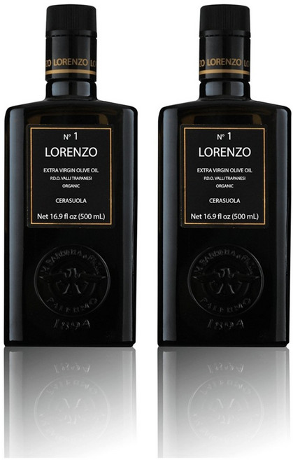 로렌조 Lorenzo No 엑스트라 버진 올리브 오일 500ml 빵 샐러드 전채요리 시칠리아산, 2개