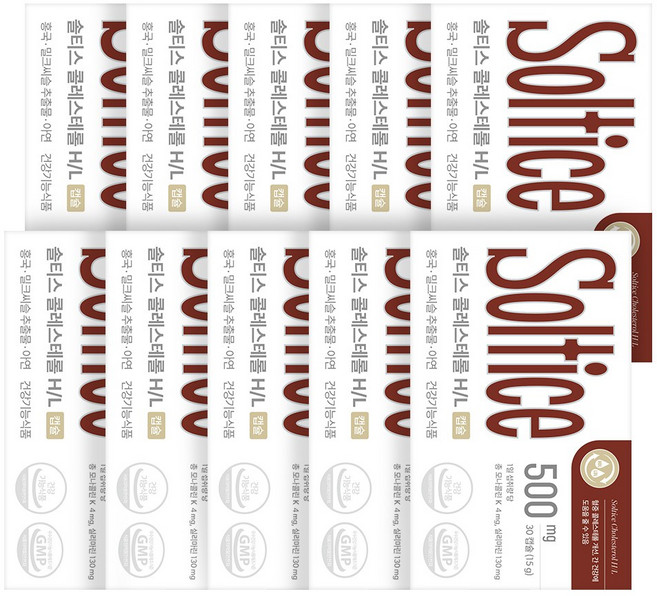 솔티스 홍국 콜레스테롤 HDL LDL 간 건강 밀크씨슬 면역 기능, 30정, 10박스