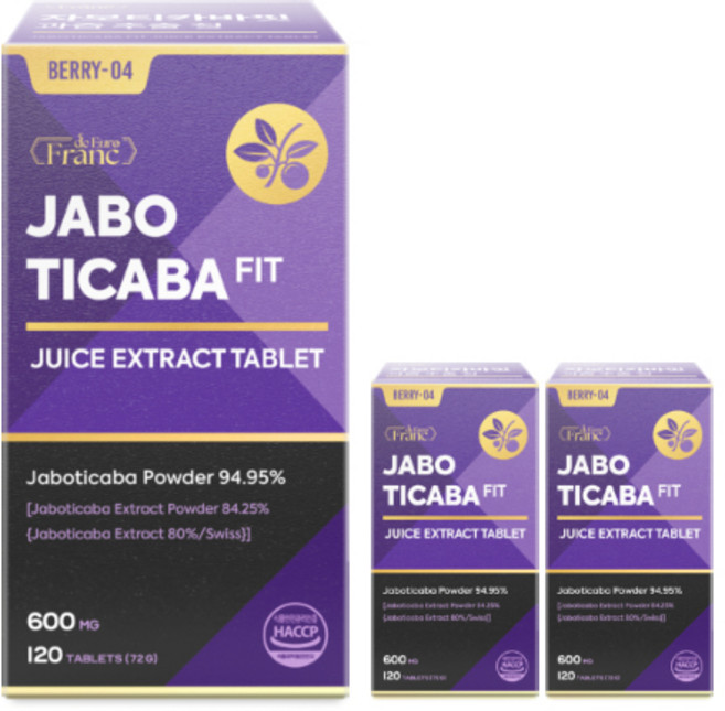 [정품] 자보티카바핏 스위스산 자보티카바 식약청인증 해썹, 3개, 120정