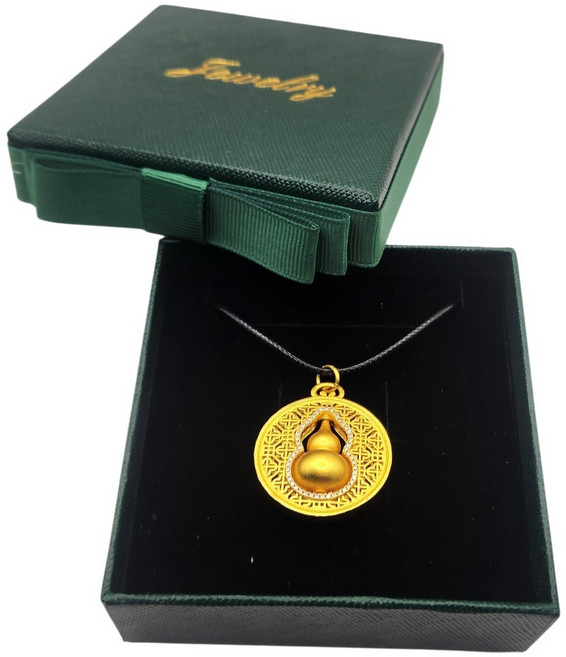 24k도금 조롱박 목걸이 행운 펜던트 액막이 여성 남성 소원성취