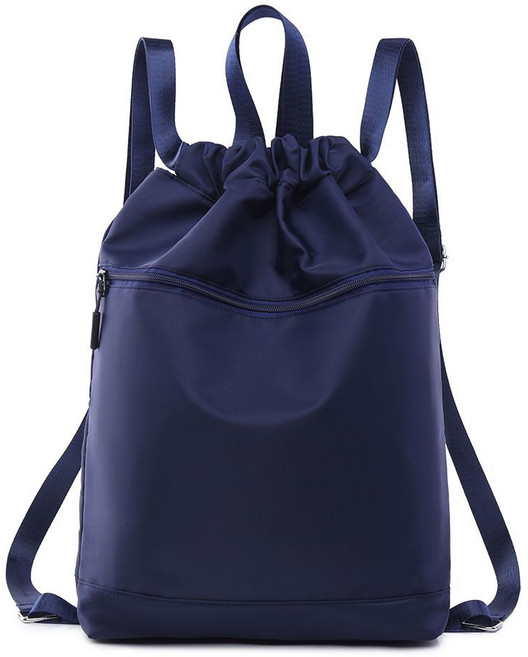 運動健身背包 防水布 韓國大容量大學生雙肩包, 1個, 深藍1824