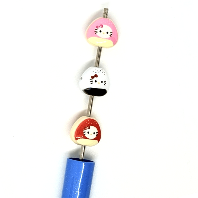 볼펜꾸미기 DIY 미니 컬러 하트 고양이 삼각김밥 캐릭터, 1개, 상세페이지 참조