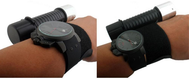 다이버 해루질 손목 거치 수중랜턴 LED플래쉬 낚시