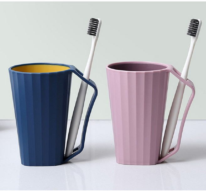 놀자리빙 깨지지않는 파스텔 듀얼컬러 양치컵 칫솔꽂이 개인양치컵 거꾸로양치컵, No.01 파스텔 칫솔꽂이 개인양치컵 네이비, 1개
