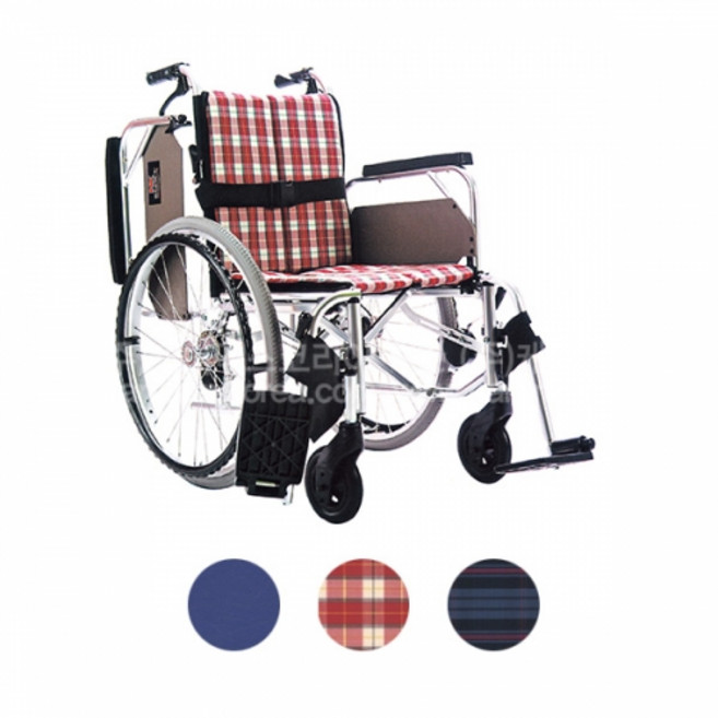 수동 휠체어 MIRAGE7(24D)-B, 체크레드, 420, 1개