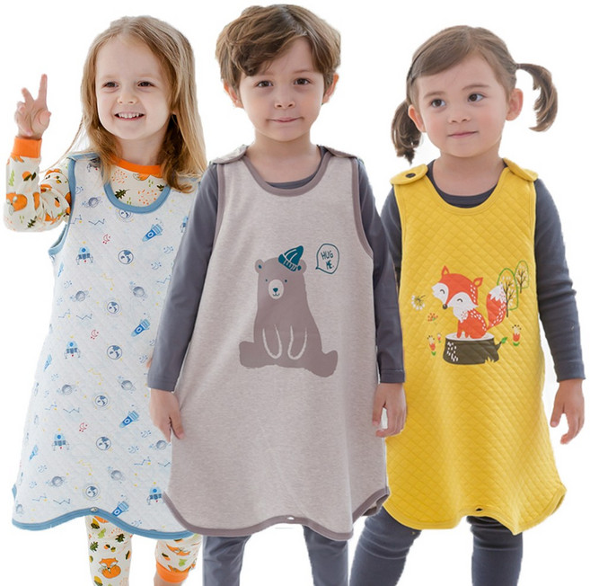 [비앤누리] 보온 수면조끼 삼중직 겨울 아기 양면 수면조끼 봄 가을