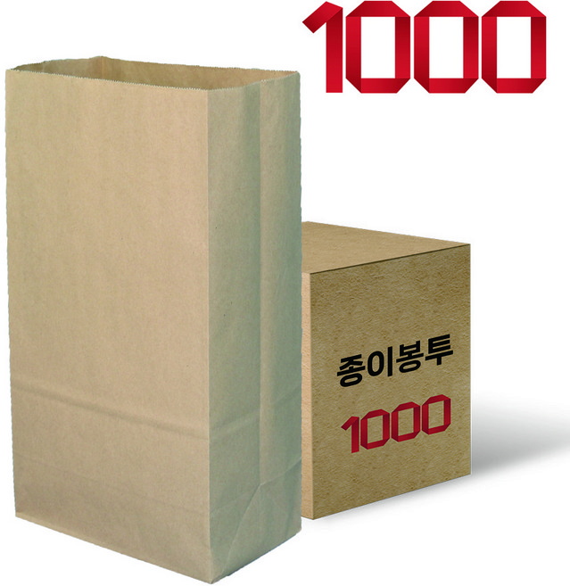 애브리플러스 각대봉투 종이봉투 포장봉투 종이봉투 옛날통닭봉투 주문제작, 크라프트 종이봉투_대, 1000매