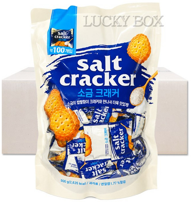 소금 크래커 500g 대용량 크래커 간식, 12개