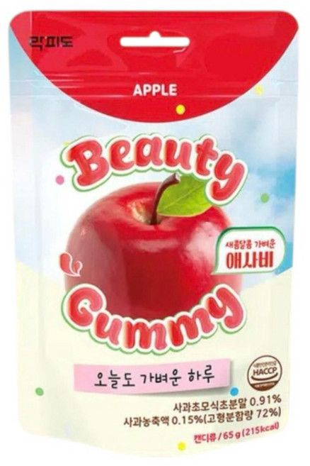 락피도 뷰티 구미 애사비 65g 애플, 1개