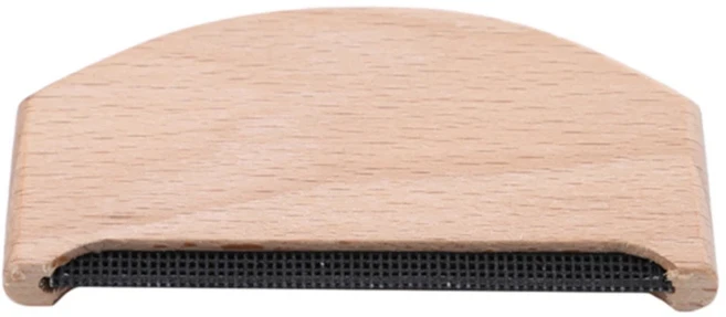 캐시미어 스웨터 털 제거기 양모 볼 트리머 목재 의류 헤어 스크레이퍼, 02 Wood color 1pc