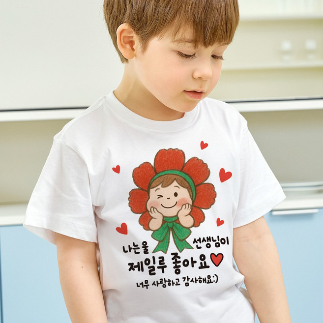 투명 스승의날 일회용 3초 의류 스티커 어린이집 이벤트 문구 카네이션 선물, 1개, 스승의날 5 / 투명 / 일회용