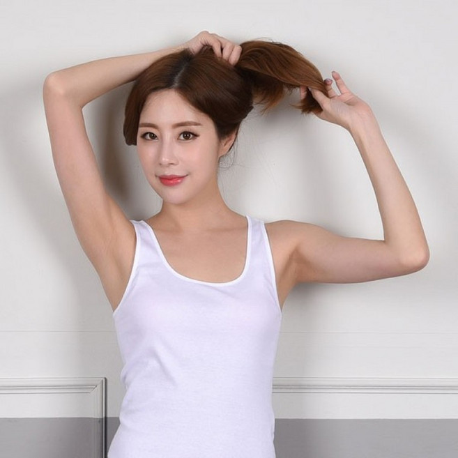 혜명마트 (트라이)(여런닝)편안한 면100 백색 여성런닝 여자나시 흰색나시 면나시티 여성나시 여자나시이