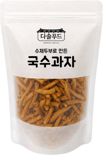 수제 두부 장인이 만든 두부로 구워 만든 바삭하고 고소한 국수과자 300g 500g 800g 대용량 어르신 아이들 건강스낵 탕비실 사무실, 2개