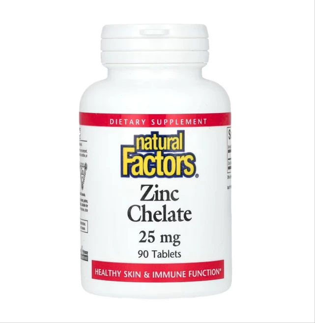 내추럴팩터스 아연 킬레이트 징크 시트레이트 25mg 90정, 1개 - 쿠팡