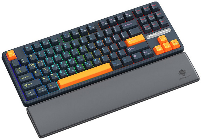 지데빌 팜레스트 미끄럼방지 인체공학 손목받침대 GPR80 텐키리스 87키, 다크 그레이, 1개