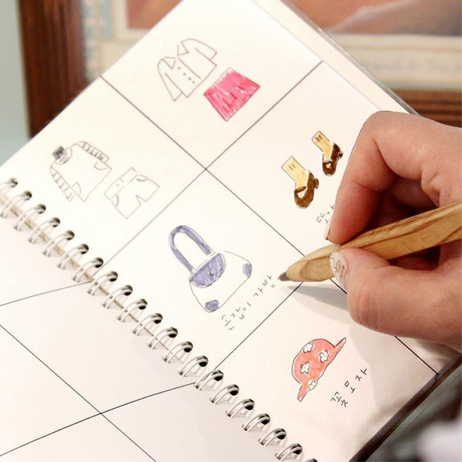 크리에이터 창작자 브레인스토밍 노트 회사노트 공책, 올리브