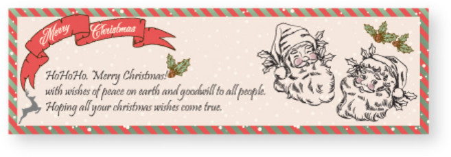 NOSSIPRINT 빈티지산타 해더택 스티커 카드 크리스마스포장, 스티커(90매)