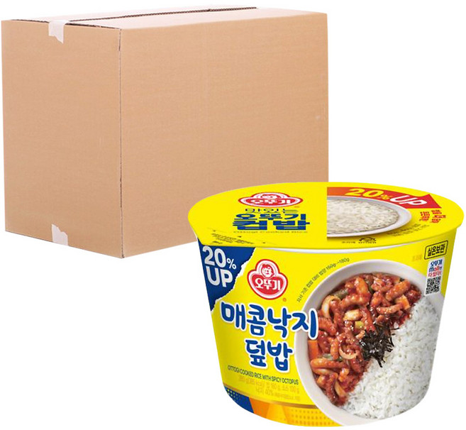 (오뚜기) 컵밥 매콤낙지덮밥 280g 12개입 (BOX)