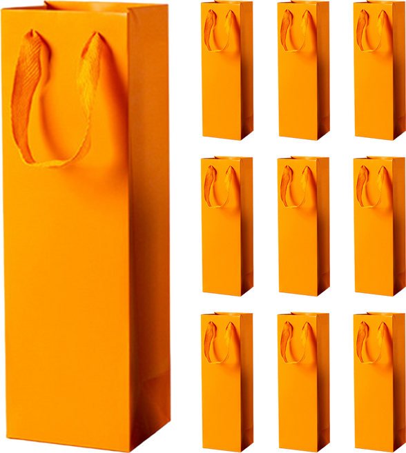 와이비비 프리미엄 와인 쇼핑백 싱글 10p, 오렌지, 1세트