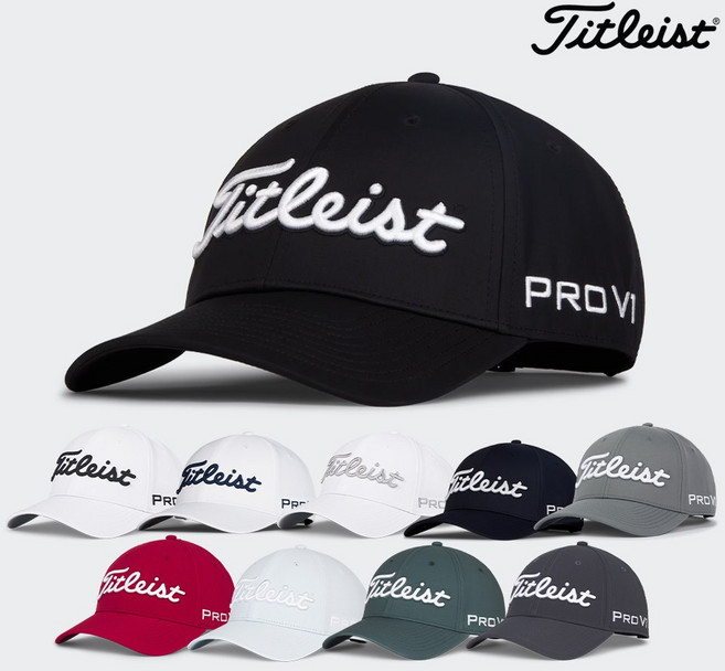 타이틀리스트 2025년 투어 퍼포먼스 골프모자 [TH25ATPA], 블랙/화이트, 1개