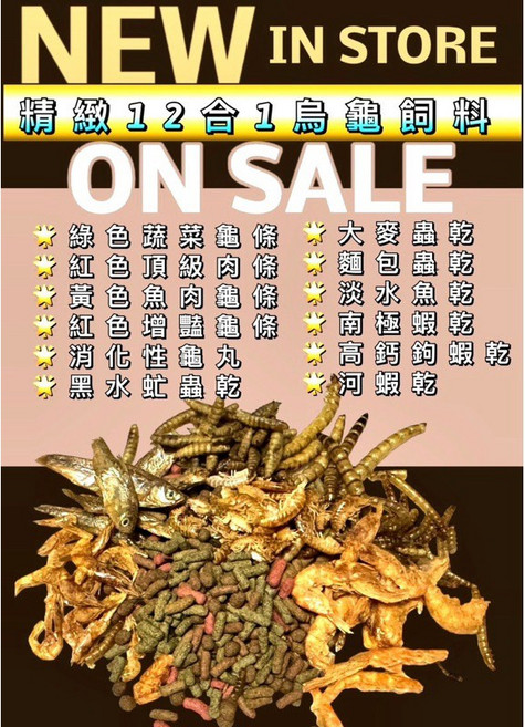 仟虹 含南極蝦乾 麵包蟲乾 黑水虻, 1個, 精緻12合一烏龜主食,2000ml, 2L