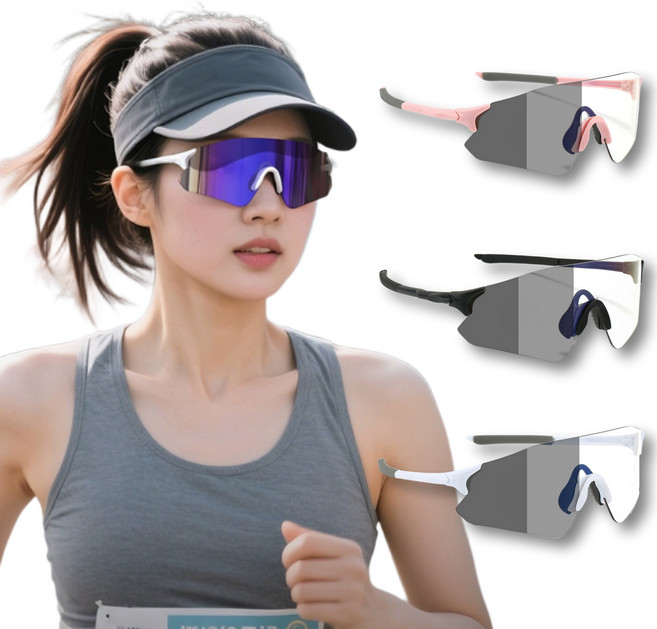 단비상자 초경량 변색 스포츠 고글 러닝 자전거 라이딩 골프 낚시 선글라스