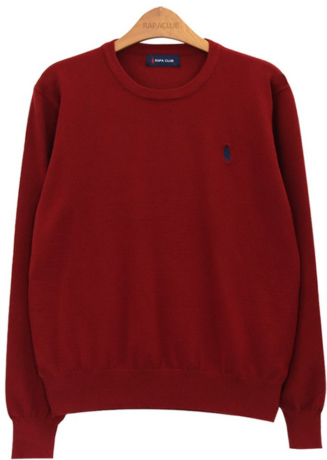 라파클럽 남녀공용 소프트 라운드 긴팔 니트 스웨터