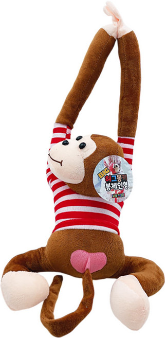 토이즈데이 소리나는 허그몽키 봉제 애착 인형 어린이 장난감 단체 선물, 1개, 브라운, 75cm