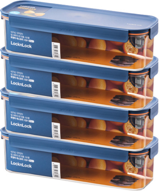 락앤락 비스프리 모듈러 직사각 1.8L 2P HPI410S2C, 4개, 단품