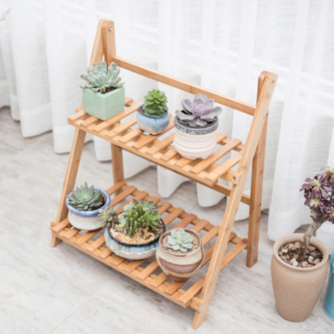 사다리형 화분진열대 원목화분받침대 원목화분다이