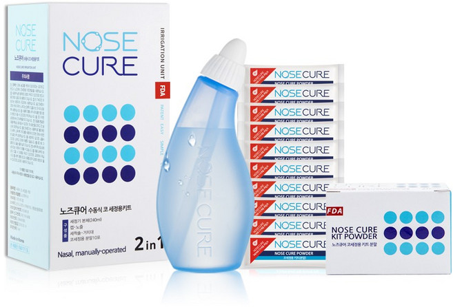 노즈큐어 블루 코세척기 세트+코세척분말 30포, 1세트