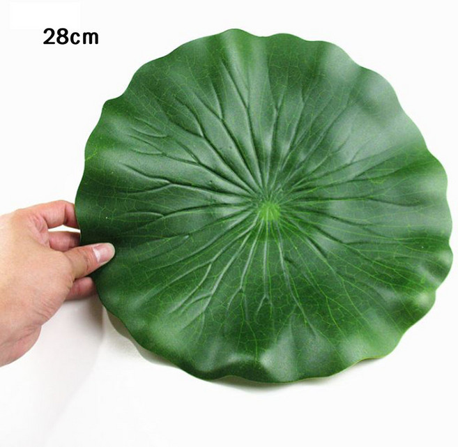 osshop 연잎 조화 풀 인조 연꽃잎 작은거 소품, 5개, 연잎 28cm