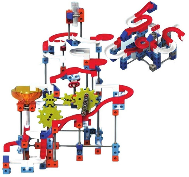 방과후 사고력활동 레일블럭 수세기큐브 2종 442P/ 창의블록 구슬트랙 구슬레이싱 7세, 1세트