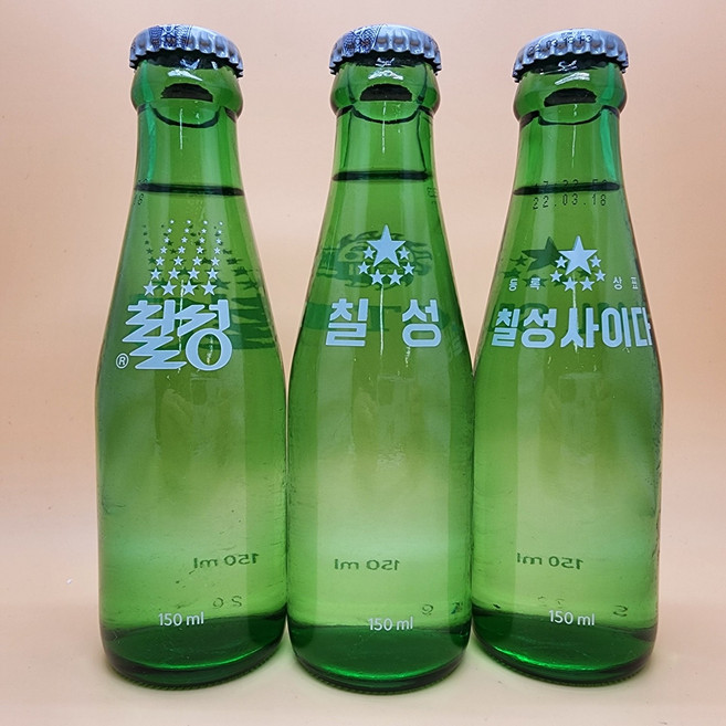 칠성사이다 3종일괄 70주년 한정판 에디션 미니병 꼬마병 레트로사이다 롯데, 355ml, 3개