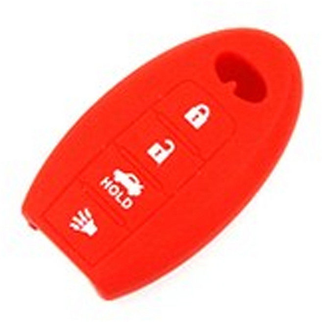 닛산 호환 인피니티 호환 실리콘 키케이스, 인피니티4버튼, 레드, .