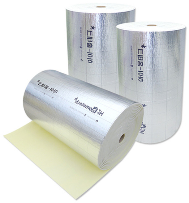 하이홈테크 열반사단열재 5m 10m 20m 5T/6T/10T 일반형 접착식 단면 양면, 10T(mm) x 10m 2.양면은박/접착, 1개