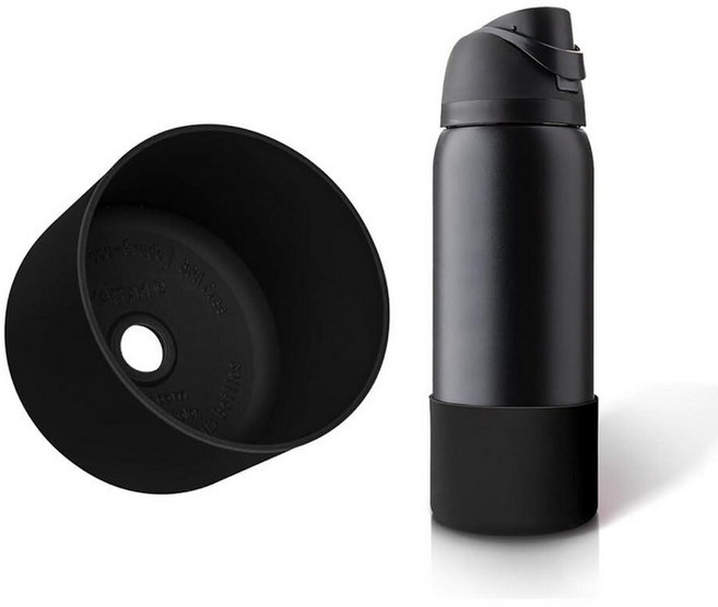 Silicone Boot for Owala FreeSip 32 Oz Higher Water Bottle Scratch-Resistant Bottom Sleeve Protec, 매우 어둡습니다