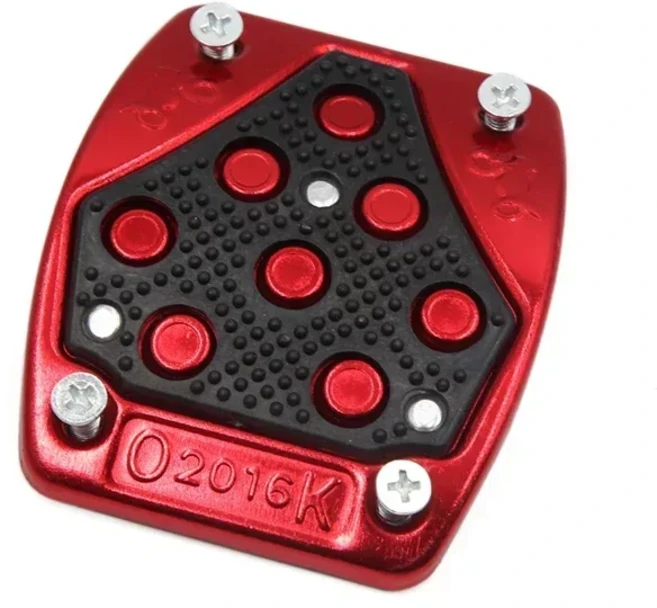 범용 오토바이 미끄럼 관리 브레이크 페달 커버 발받침 풋 페그 다색 알루미늄 합금, 레드, 1개