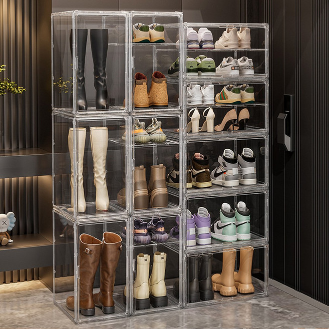 HK sell 레로리 피규어 아크릴 케이스 50x30x37, 1세트, 투명계열, 가로 선반형