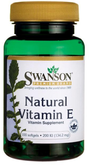 Swanson 斯旺森 維生素E軟膠囊 200IU 134.2mg, 100顆, 1罐