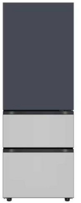 LG전자 오브제컬렉션 324L 3도어 스탠드형 김치냉장고 디오스 김치톡톡 Fit & Max 방문설치, 네이비 + 크림그레이, Z334MNR122S