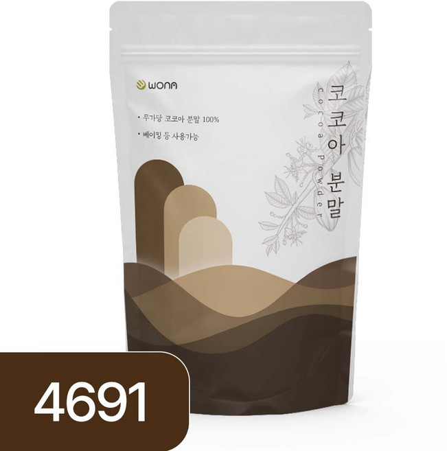 네덜란드산 더치코코아4691 코코아분말(100%) 파우더 무가당 1KG, 1개