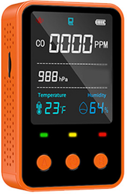 가제트 일산화탄소 경보기 GCM3000 누출 감지기 측정기 휴대용, 오렌지, 1개