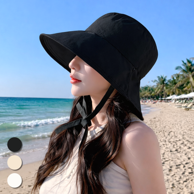 클로멜로 챙넓은 와이드 벙거지 모자 가벼운 여성 버킷햇