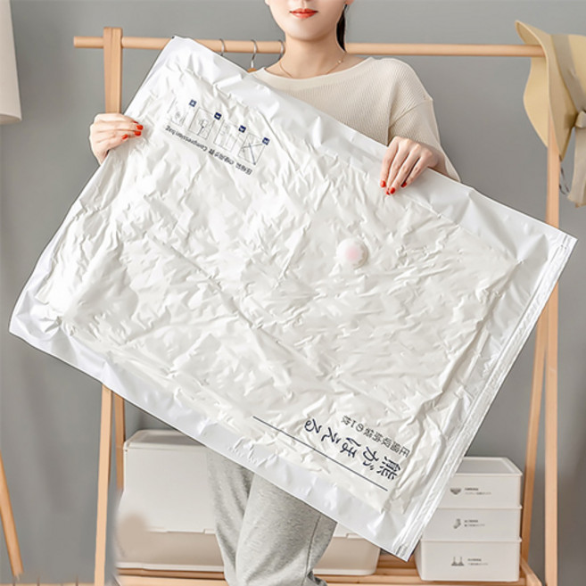 타리홈스 부피순삭 대형 의류 이불 진공 압축팩 4P + 전용펌프, 1개, 4개입