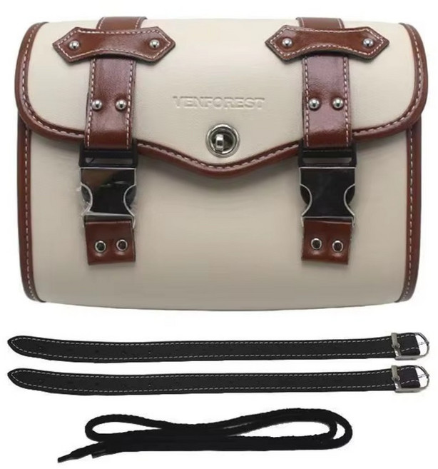 스쿠터 오토바이 가죽 사이드백 다용도 수납가방 바이크 보조백 방수 가방, A