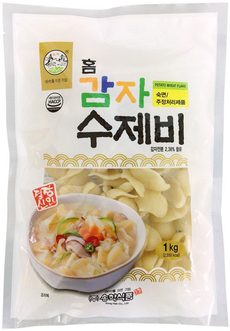 송학식품 감자수제비, 1kg, 2개